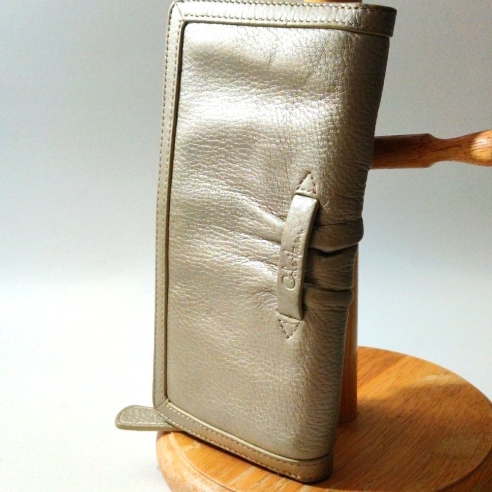 Cole‎ Haan Silver Clutch with Buckle